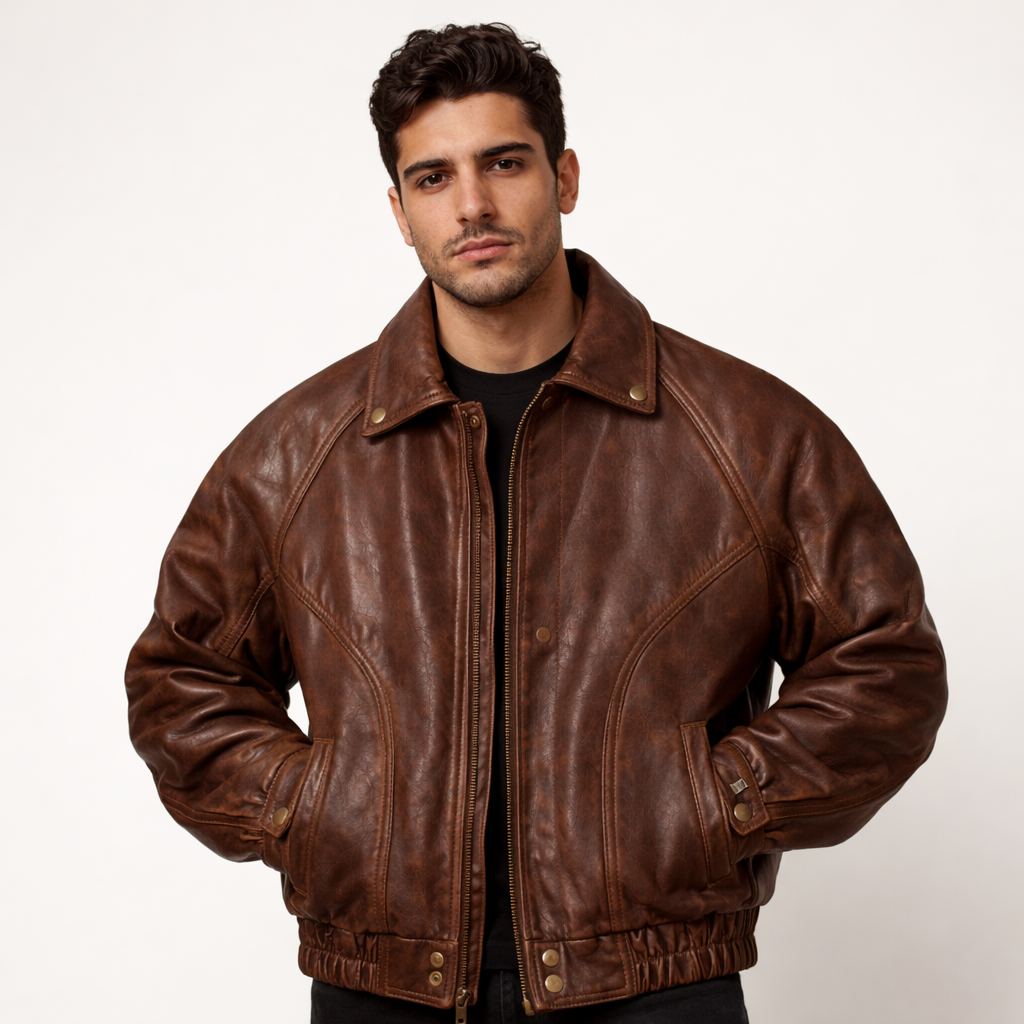 Firenzio Cappotto in Pelle Vintage Heritage